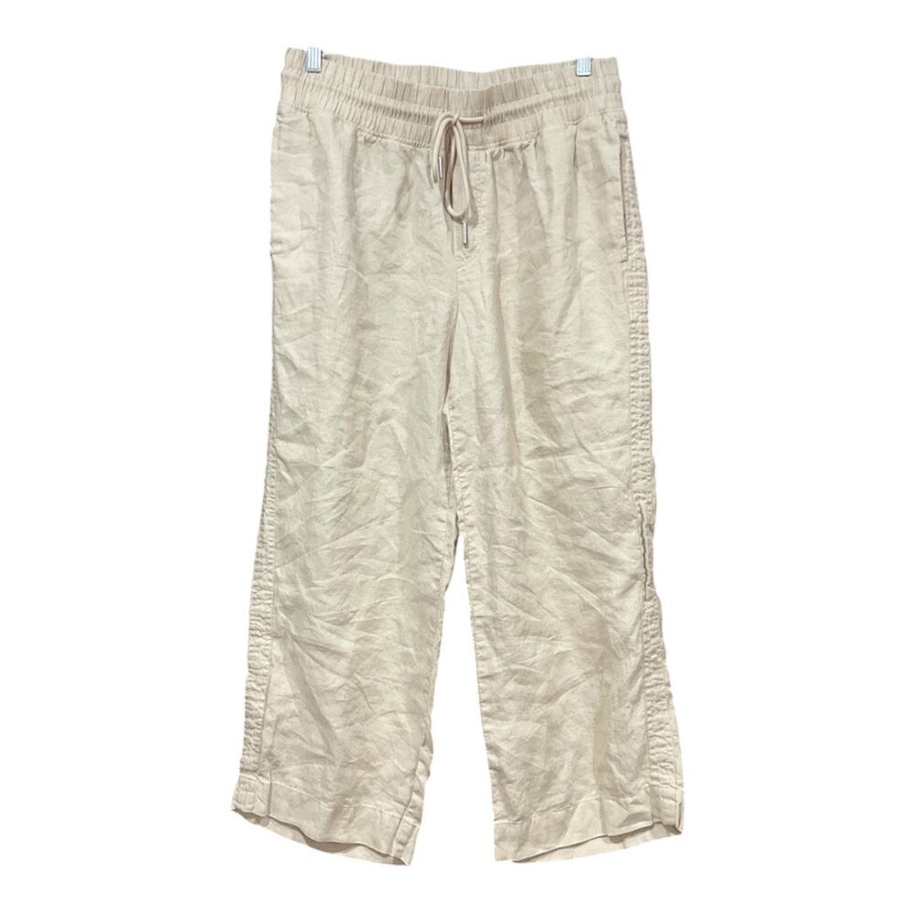 Quince Pants Women Large Cream 100% Linen